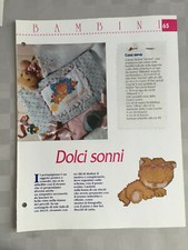 Schema punto croce Bambini Dolci sonni portapigiama gatto 