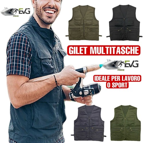 Gilet multitasche uomo caccia - multitasche,