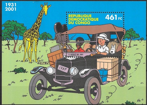Congo bloc mnh herge - bloc,