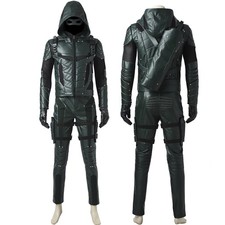 Costume Cosplay Freccia Verde Stagione 5 Oliver Queen Outfit