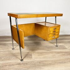 Antica Scrivania da bambino piccolo scrittoio  MidCentury anni 50  gambe cromate