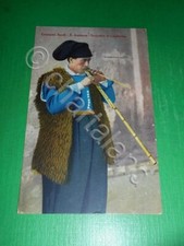 Cartolina Costumi Sardi - Sant'Antioco - Suonatore di Launeddas 1935 ca