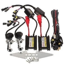 KIT FARI RICAMBIO HID XENON LIGHT BALLAST XENO H4- 6000K 55W LUCI LAMPADINE SLIM