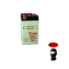 PER MOTO GUZZI Lodola 175 1957-1962 BATTERIA YUASA GIÀ PRONTA ALL'USO B49-6 6V/