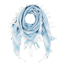 Kefiah bianca e blu chiara sciarpa palestinese sciarpa di cotone shemagh