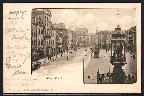 Cartolina magdeburgo vecchio - cartolina, magdeburgo,