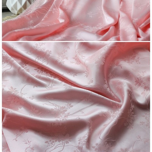 Tessuto raso jacquard floreale