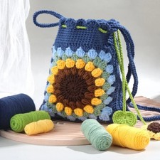 Kit Borsa Uncinetto Girasole