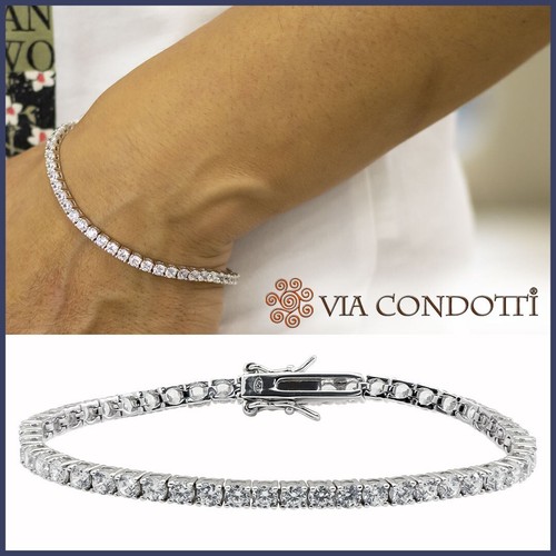 Bracciale tennis argento - bracciale,