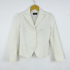 Patrizia Pepe Giacca Donna Taglia 44 Cotone Bianco Elegante Moderno Casual Logo