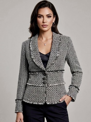 Blazer john bianco - bianco, nero