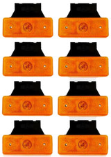 8x 12/24V LED Ambra Indicatore Laterale Tavola Luci Camion Furgone Camper W/