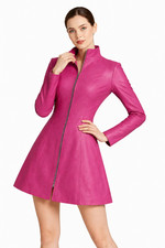 Abito cappotto in vera pelle