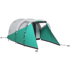 Outsunny Tenda da Campeggio 3 Posti Impermeabile con Borsa di Trasporto Verde