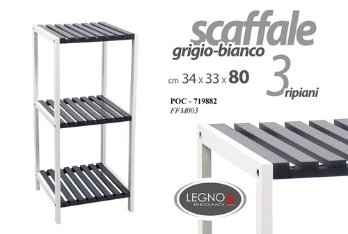 Scaffale legno ripiani bagno - scaffale,