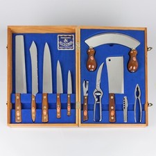 Coltelli attrezzi cucina SET 11 pezzi AUSONIA acciaio inox - vintage anni 70-80