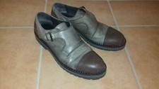 Scarpe uomo EVEET marroni 42 doppia fibbia vera pelle