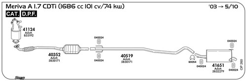 Catalizzatore per opel meriva - catalizzatore,