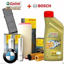 KIT TAGLIANDO 6 LT OLIO CASTROL 5W30+ 4 FILTRI BOSCH BMW 320 d E90 E91 150 163CV