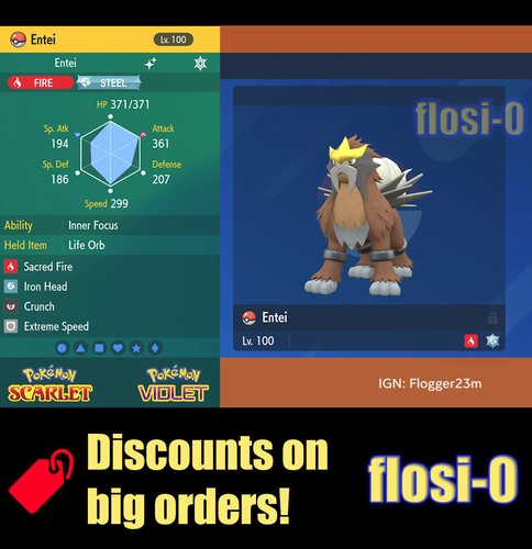 6iv shiny entei pokemon - shiny,