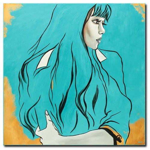 Quadro acrilico quadro donna