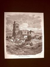 Incisione di Gustave Dorè del 1874 Chiesa d'Arcos de la Frontera Spagna