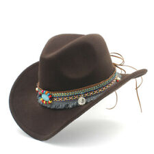 Cappello da cowboy in feltro per bambini cappello da cowboy western con cintura in nappa per bambini ragazze ragazzi