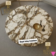 Tavolino da Caffè Sereno Artigianale Calacatta Viola, Tavolo di Lusso per Soggiorno