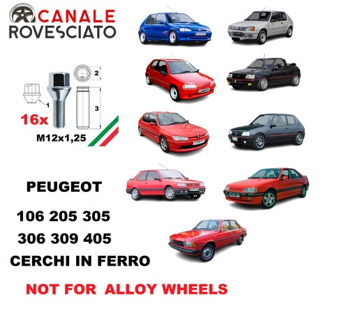 Kit bulloni ruota peugeot - kit,