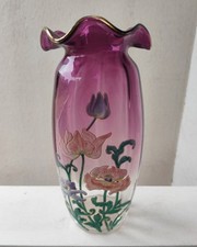 vase en verre émaillé Legras