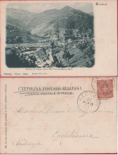 Cartolina recoaro veduta - cartolina,