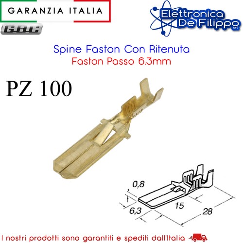 100 spine faston con ritenuta - faston,