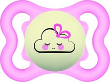 MAM Night Ciuccio Luminoso in Silicone, con Custodia Porta Succhietto, 2-6 mesi