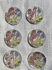 6 RARI PIATTINI VINTAGE ERNESTINE SALERNO ITALIA AMARYLLIS 6"