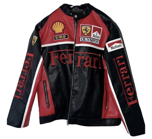 Leather jacketstile ferrari - leather,