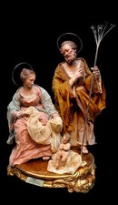 Natività stile '700 napoletano 35 cm con bambinello in legno