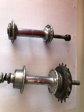 2 mozzi Bianchi anni 20/30 corsivo Con oliatore X Bici Epoca Bacchetta