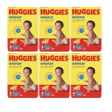 Huggies Unistar Taglia 4 Pannolini Bambini (7-18 kg) Offerta 96 Pannolini (6X16)