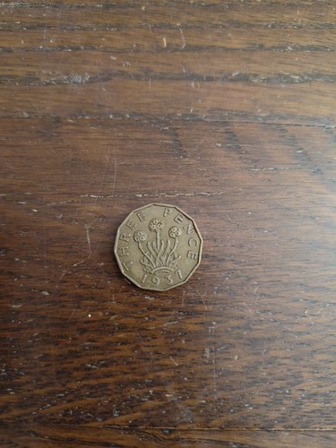 Moneta three pence 1937 re - pence,