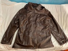 Giacca Pelle Finta Sintetica GetRich M con cappuccio staccabile NUOVA