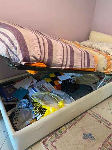Letto con contenitore - contenitore, e