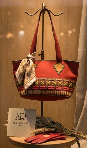 Borsa donna camoscio rosso - borsa,