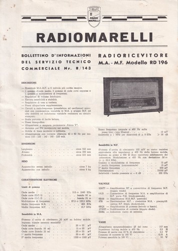 143 radioricevitore - n°r/143,