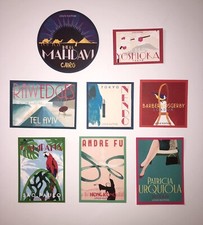 Lotto 8 adesivi bagagli Louis