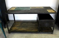 Mobile tavolino porta tv per il salotto industrial moderno arredo vintage 