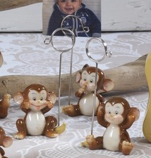 Set 6 clip Scimmietta -Bomboniere solidali,4,7 cm in resina,by Paben