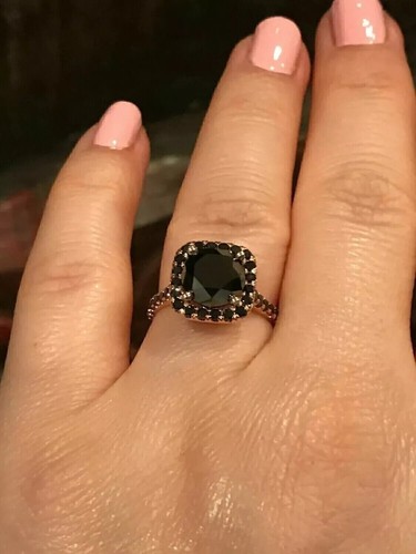 Nero diamante anello in - 4,