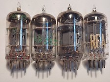 n.4 12AX7 / ECC83 RCA GE SYLVANIA MARSHALL Lotto Valvole Tube Röhre Lampe Valve