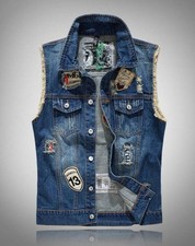 Giubbotto uomo patch denim