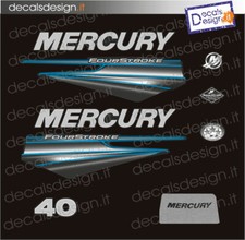 Adesivi motore marino fuoribordo mercury 40 cv four stroke  barca stickers 